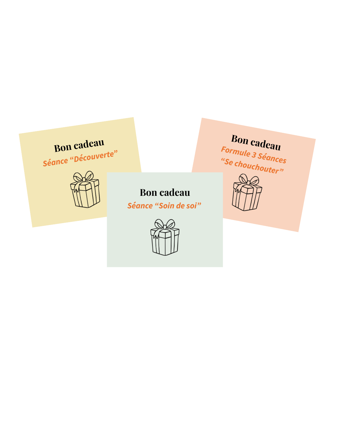 présentation des bons cadeaux massage